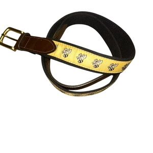 Vineyard vines Randolph-Macon College yellow jackets belt size 40